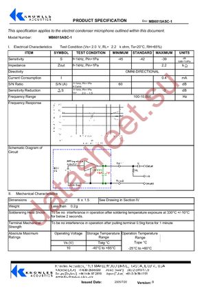 MB6015ASC-1 datasheet  